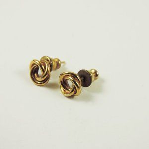 Vintage | Signed Napier gold tone knot earrings